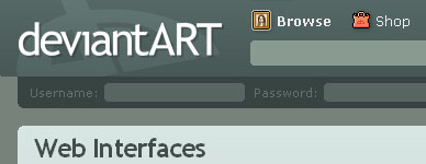 deviantART - Web Interfaces