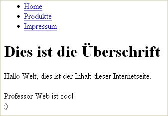 Anzeige im Browser - Nur HTML-Code ohne CSS