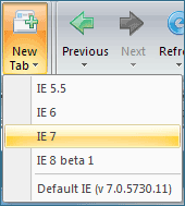 IETester Tab hinzufügen